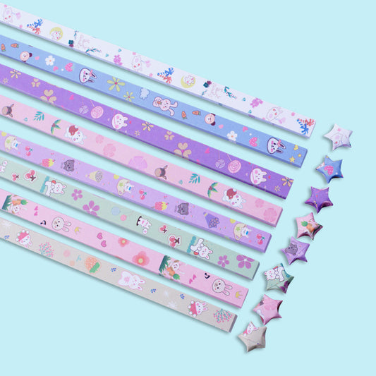 Lucky Star Origami Paper Strips-Print