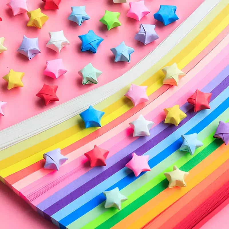 Lucky Origami Paper Strips-Rainbow