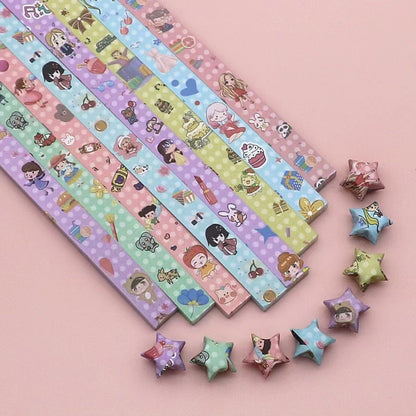 Lucky Star Origami Paper Strips-Print