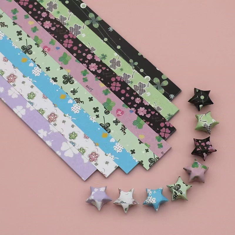 Lucky Star Origami Paper Strips-Print