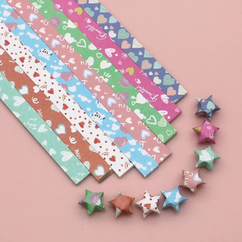 Lucky Star Origami Paper Strips-Print