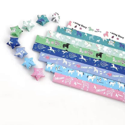 Lucky Star Origami Paper Strips-Print