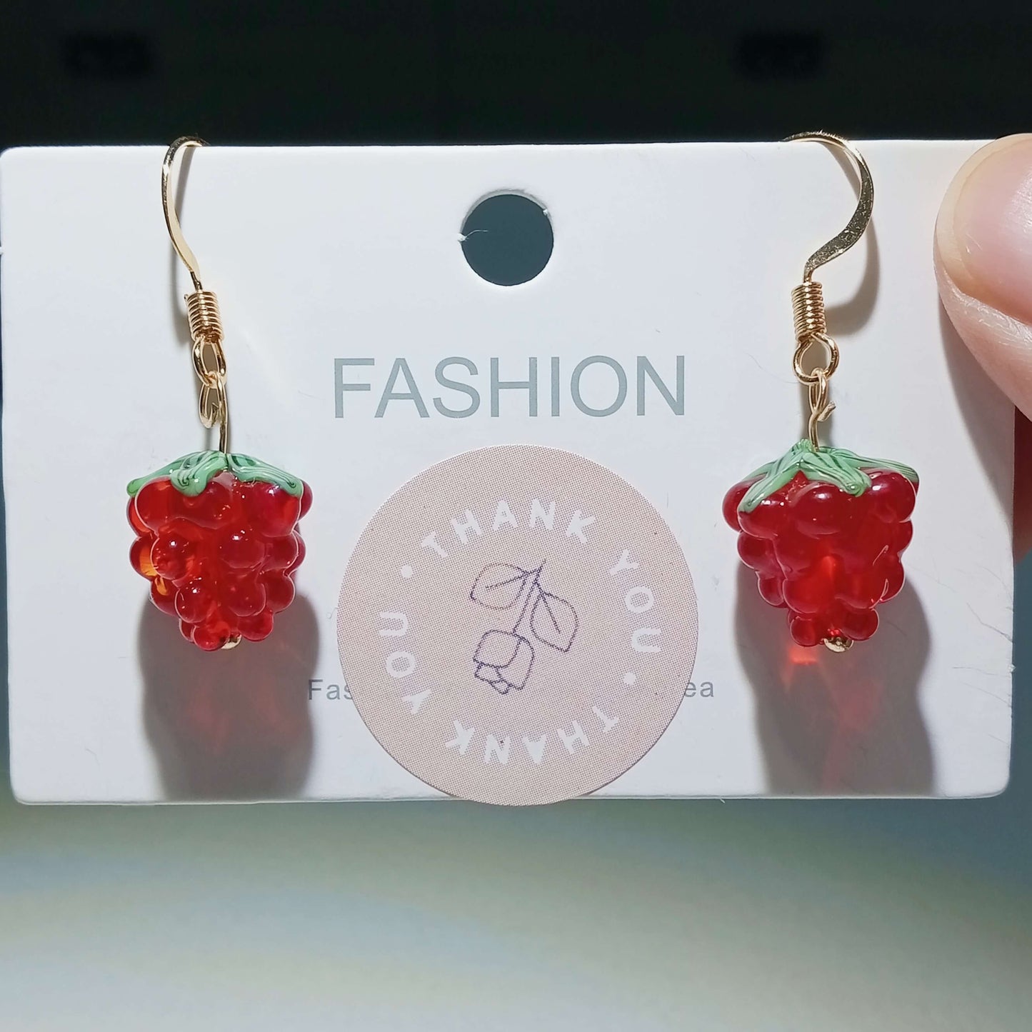 Raspberry Earrings